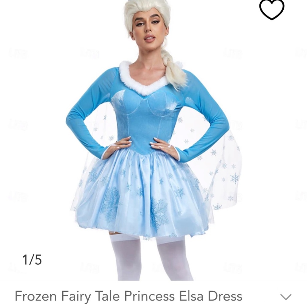 Ice Queen Costume Dress - Light Blue Sz 6-8
